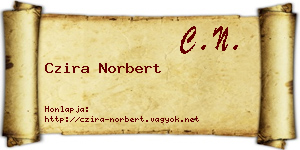 Czira Norbert névjegykártya
