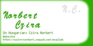 norbert czira business card